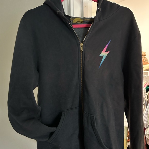 Aviator Nation Double Bolt Graphic Hoodie - Picture 3 of 5